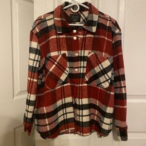 Active USA Red and Black Plaid Utility Jacket